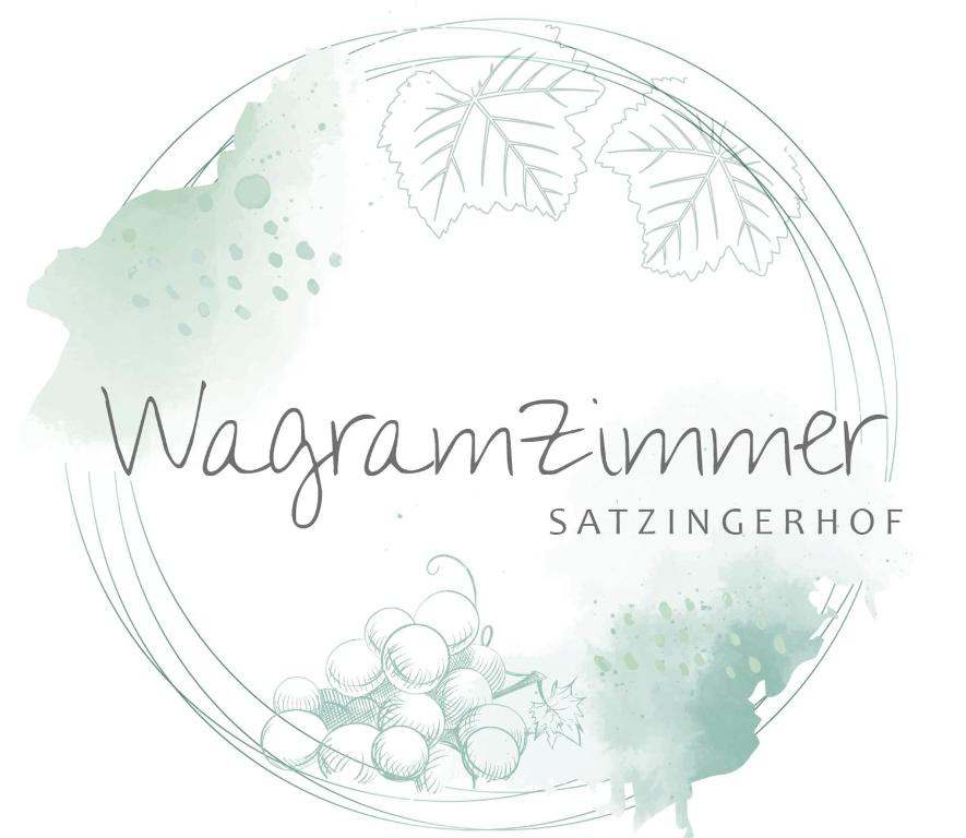 a wreath of strawberries and leaves on a watercolor background at Wagramzimmer - Satzingerhof in Großwiesendorf