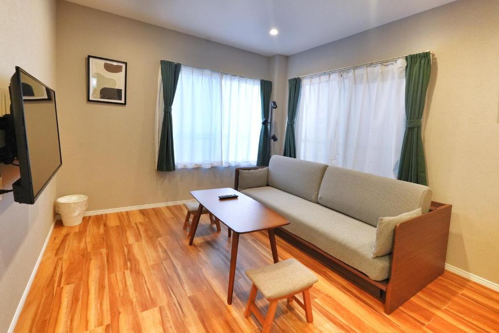 ZJ201 Family 1BR Home, 9 Min to Sumiyoshi, Double Bed, Single Bed and Sofa Bed
