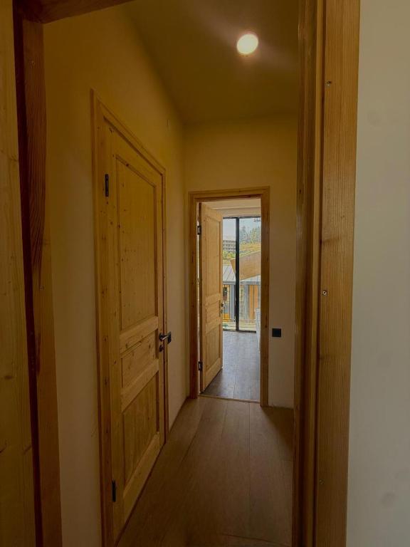 an empty room with two doors and a hallway at Bakuriani in Bakuriani