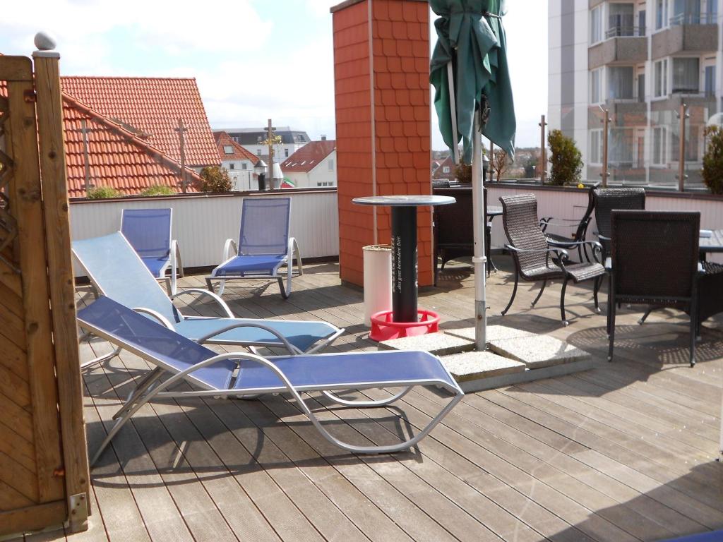 Balkón nebo terasa v ubytování Hotel Villa Weststrand