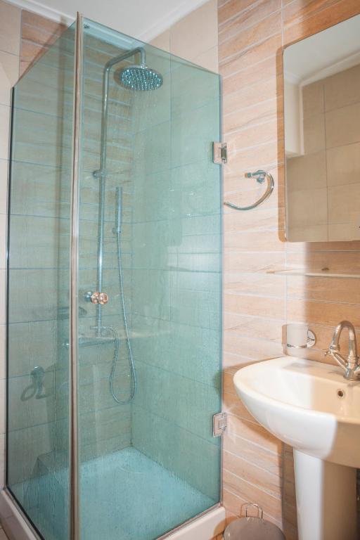 Koupelna v ubytování Hotel Zografos