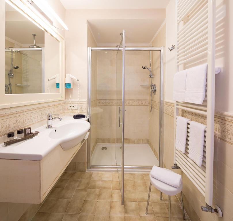 Koupelna v ubytování Bonotto Hotel Belvedere