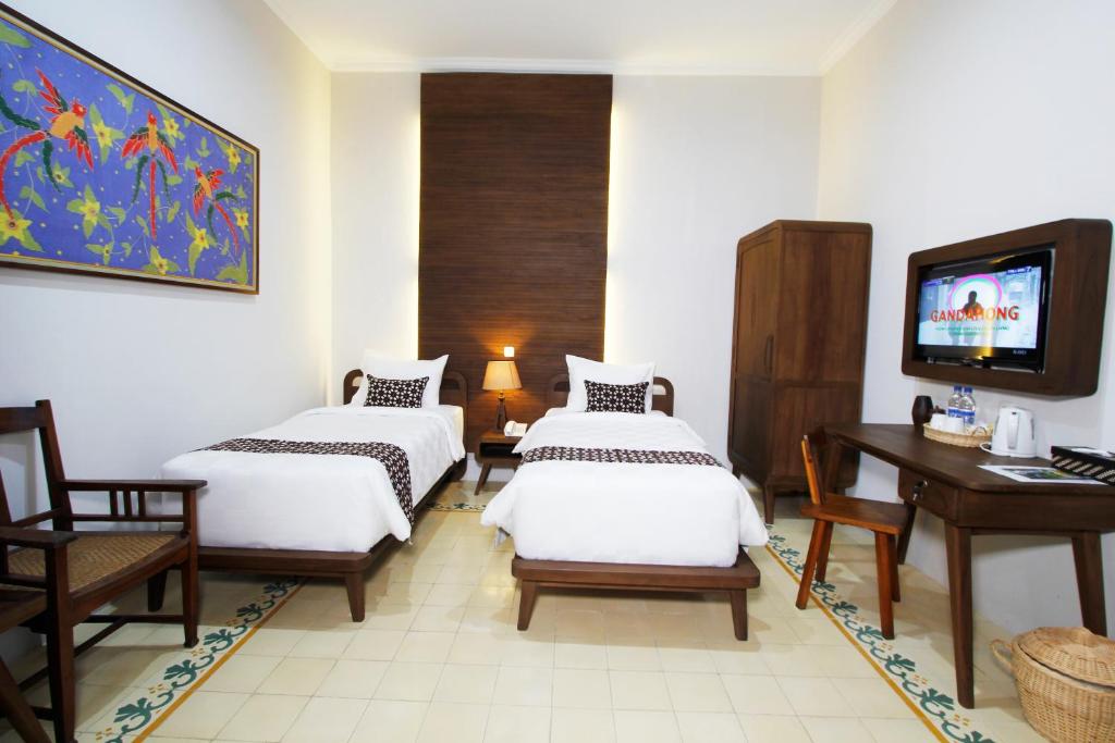 Joglo Mandapa Boutique Hotel - 豪华双胞胎房间