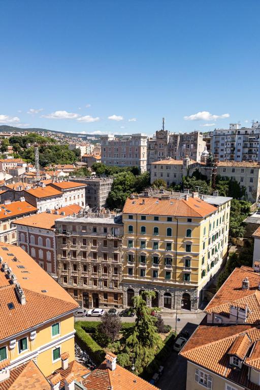 an aerial view of a city with buildings at Cosy Moods - OldTown in Trieste