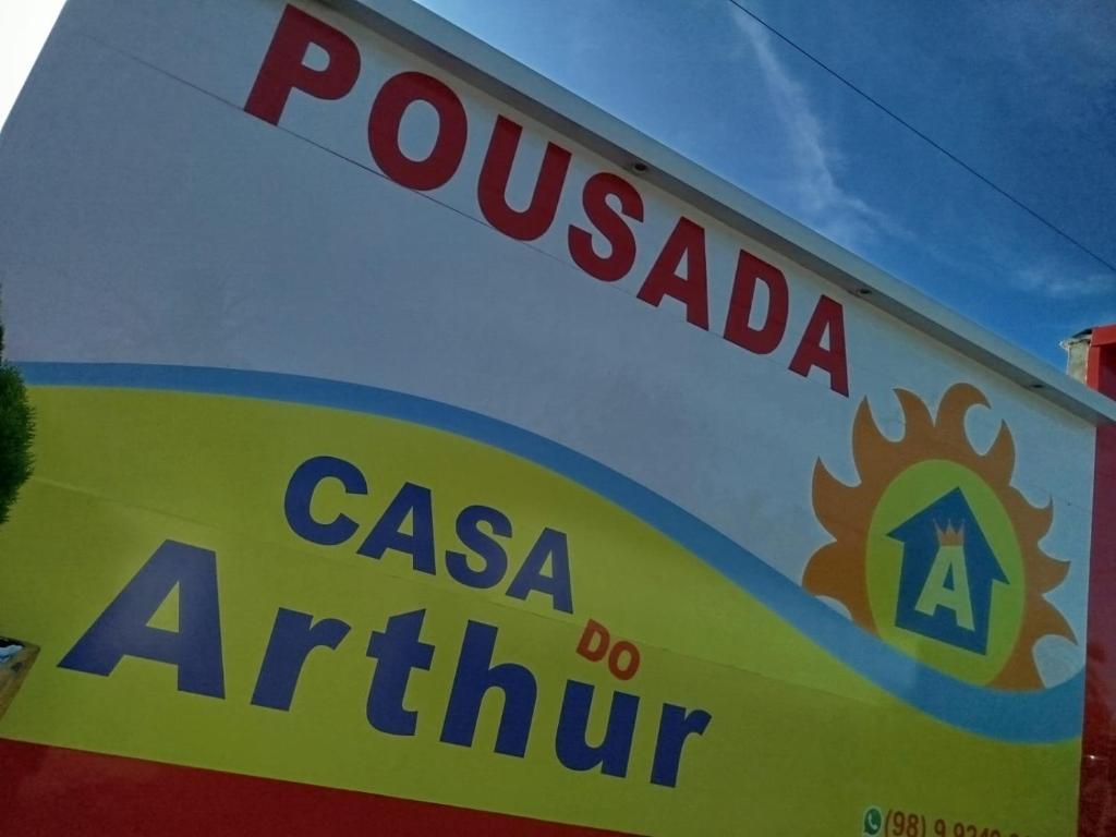 a sign for a costa antica air authority at Pousada Casa do Arthur in Barreirinhas