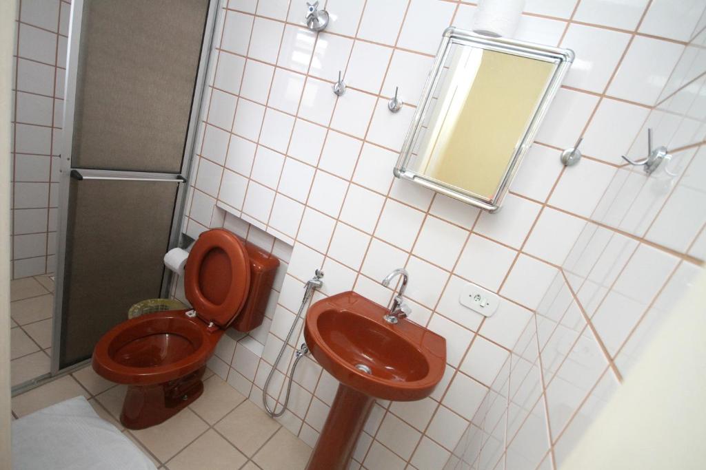 Koupelna v ubytování Hotel Palacio