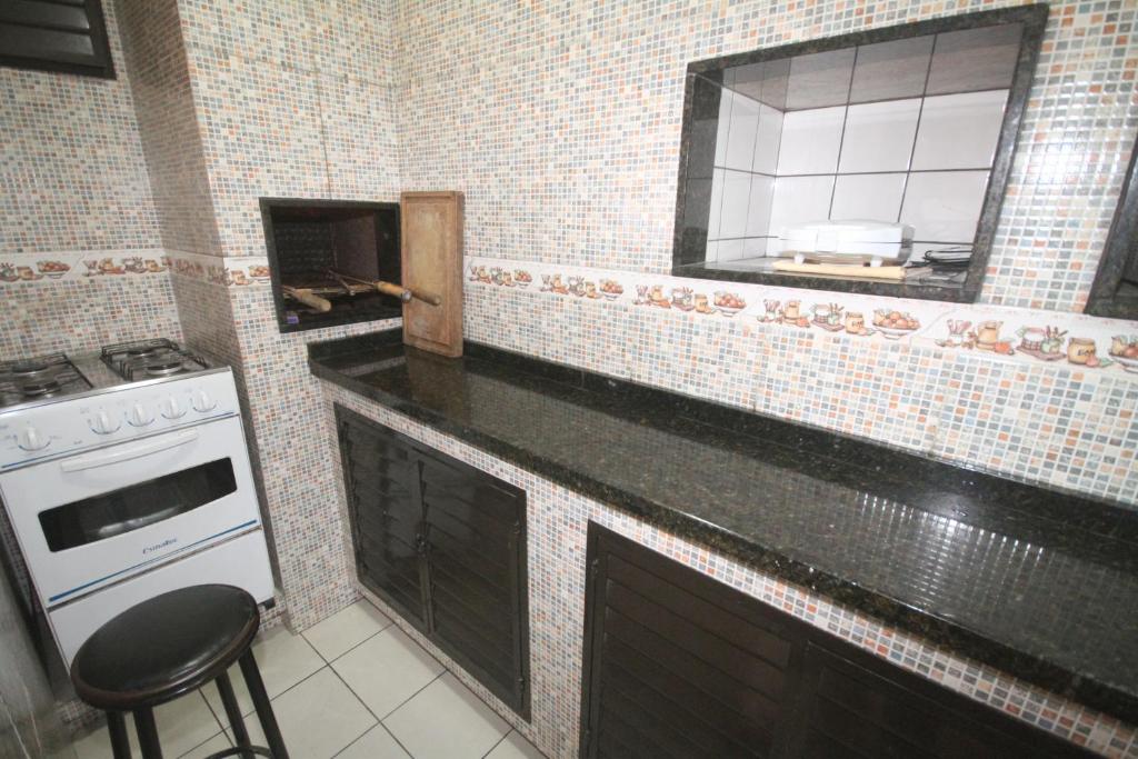 Kuchyň nebo kuchyňský kout v ubytování Hotel Palacio