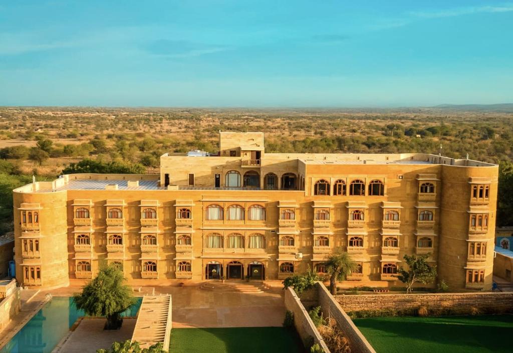 an aerial view of a large building at Hotel Golden Haveli in Jaisalmer