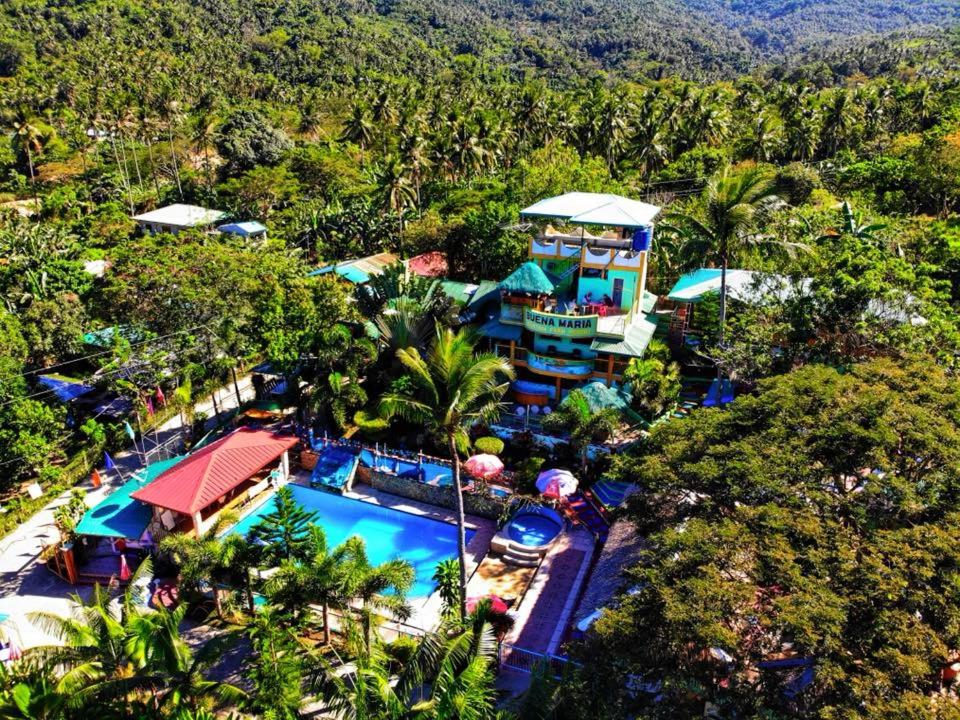 an aerial view of a resort with a swimming pool at BuenaMaria Mountain Resort in Puerto Galera