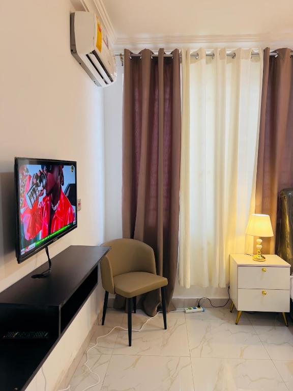 TV tai viihdekeskus majoituspaikassa Splendid Apartment