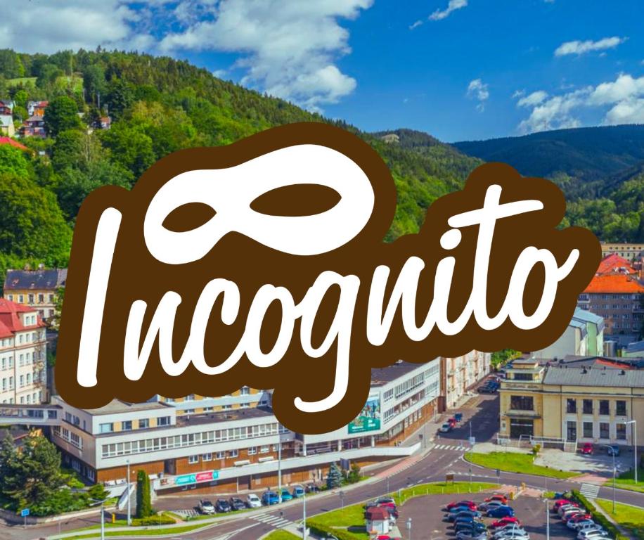 an image of a city with the word neogurg at Hotel Incognito in Jáchymov