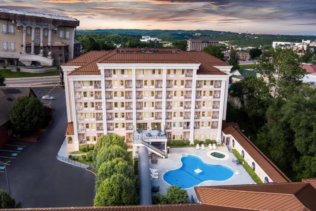 an aerial view of a hotel at Clarion Inn Branson in Branson