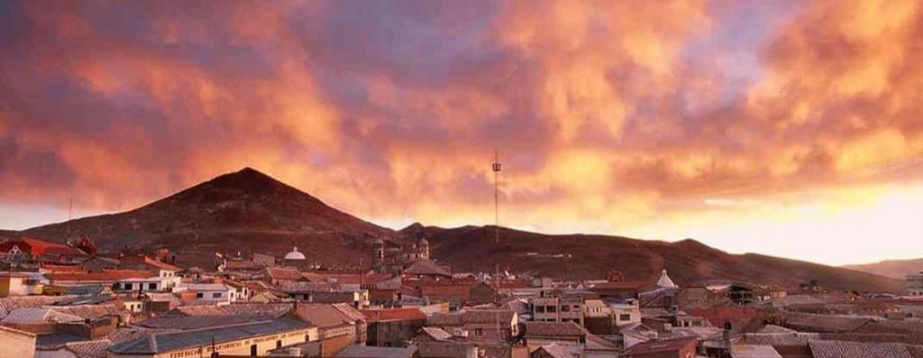 a view of a city with a mountain in the background at Valeria Victoria in Los Limos
