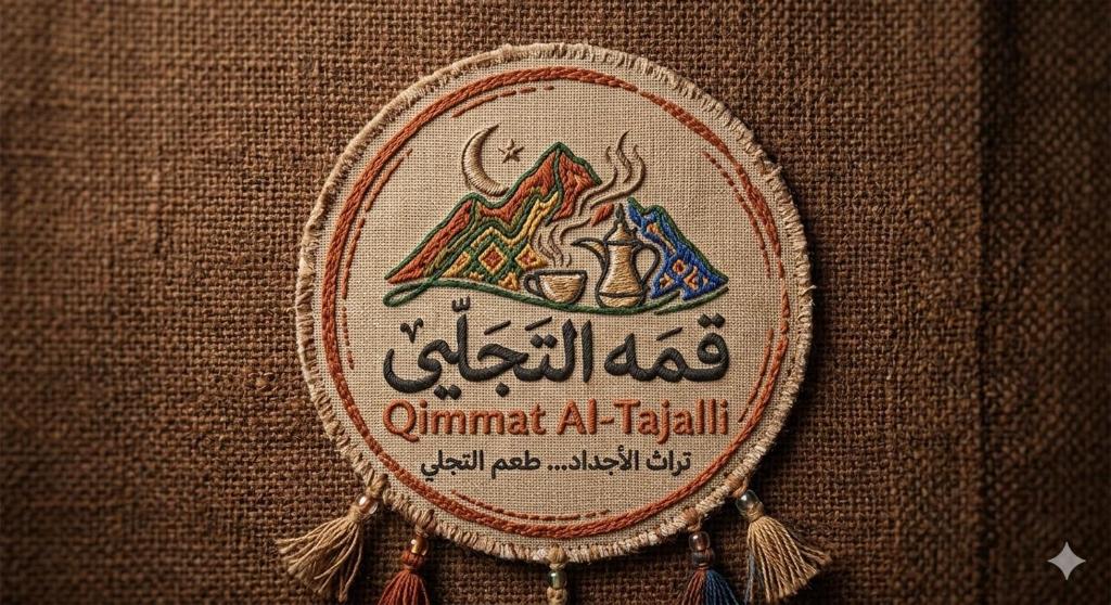 a embroidered patch on the side of a shirt at قمه التجلي in Saint Catherine