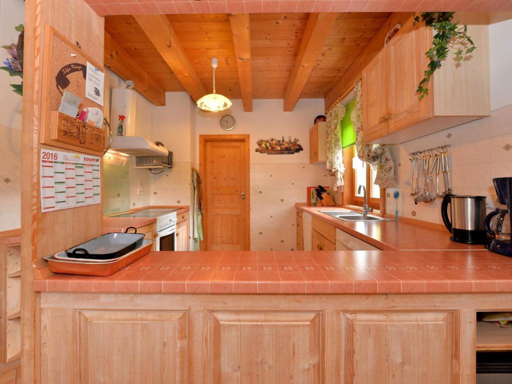 Kuchyň nebo kuchyňský kout v ubytování holiday house in the Bavarian Forest