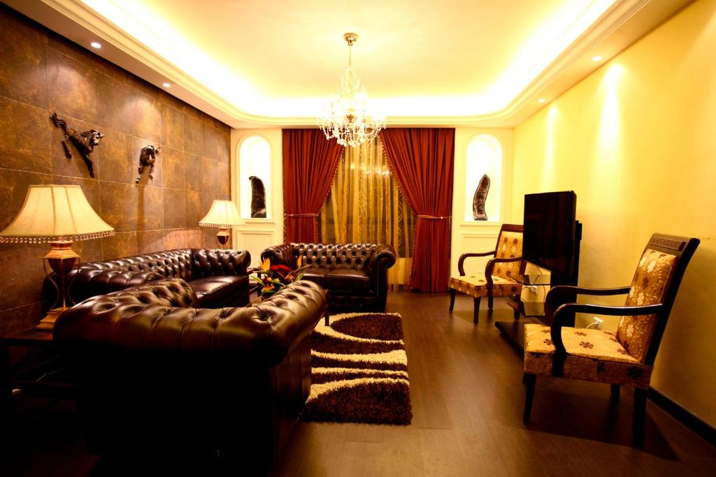 Posezení v ubytování Markazia Suites