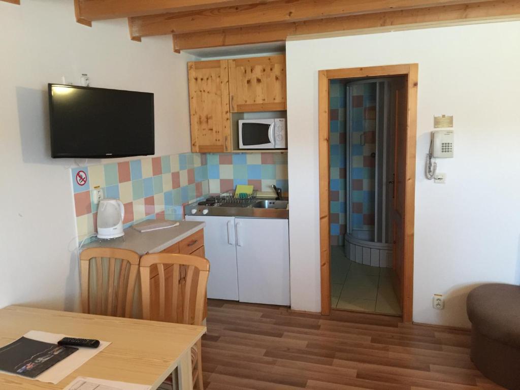 Kuchyň nebo kuchyňský kout v ubytování Tatralandia apartment