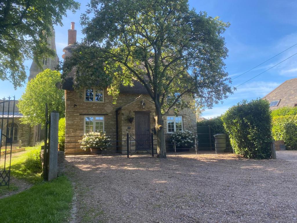 a house with a tree in front of it at Victory Cottage in Cottesmore