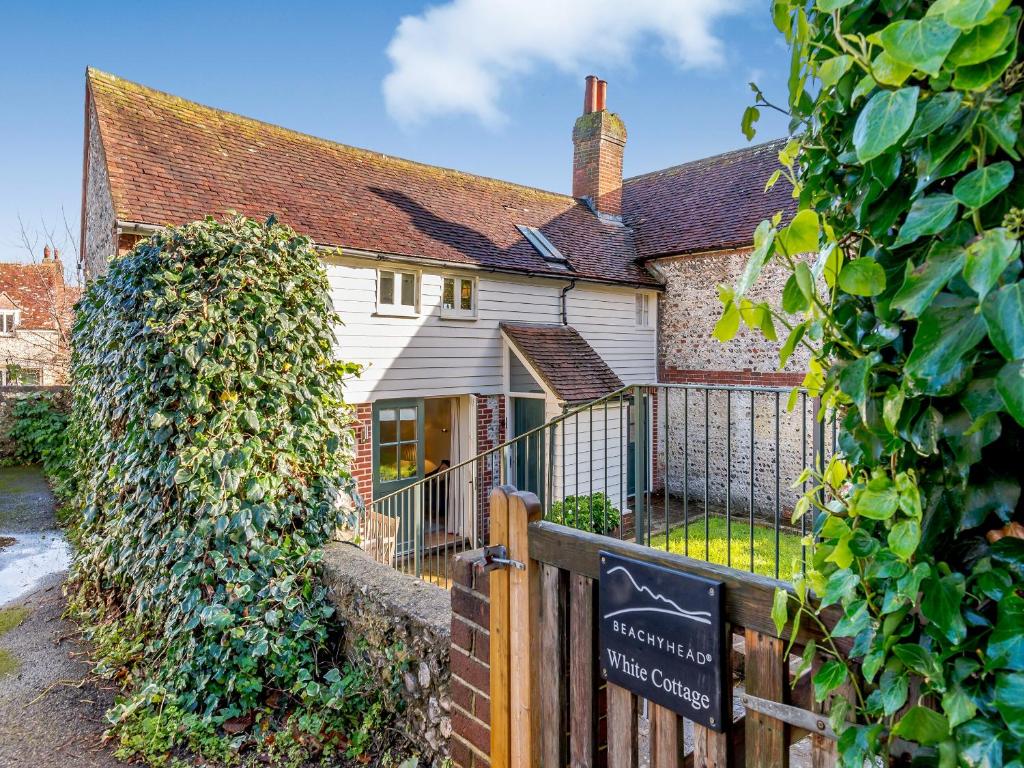 a house with a sign in front of it at White Cottage - Ukc6133 in Eastdean