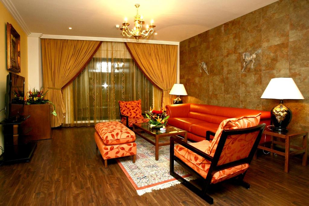 Posezení v ubytování Markazia Suites