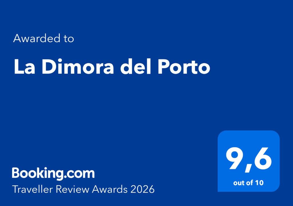 a blue sign with the words la dimora del toro at La Dimora del Porto in Bisceglie