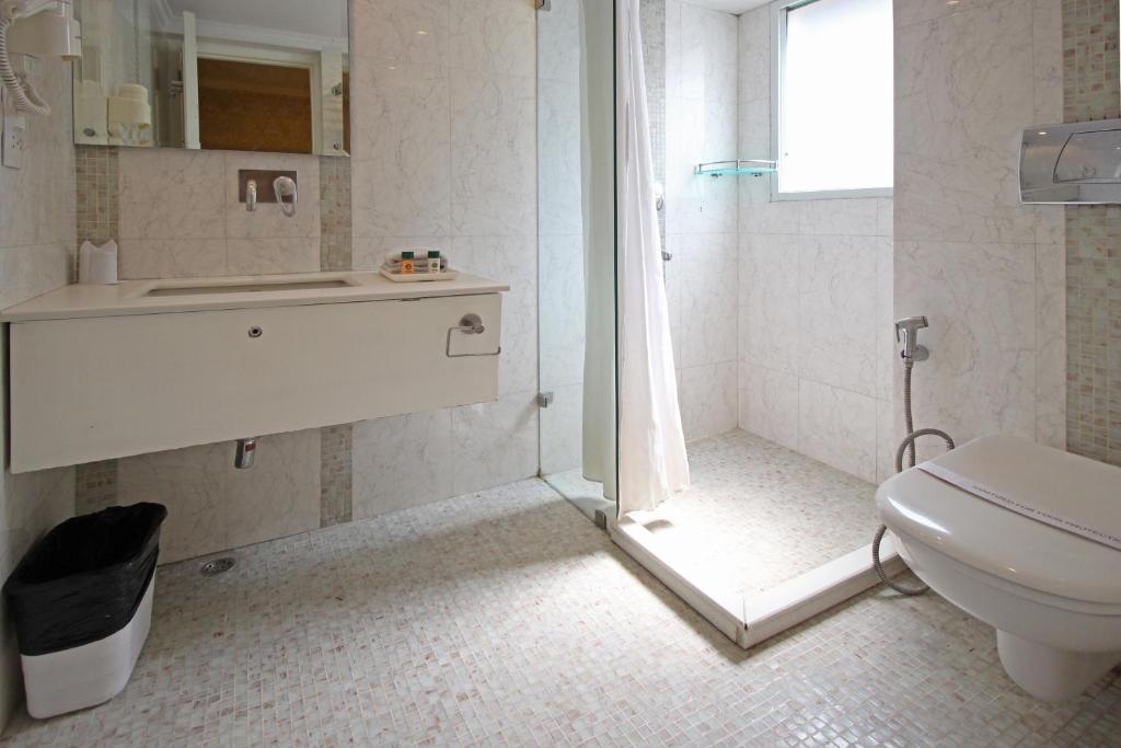Koupelna v ubytování Hotel Bright