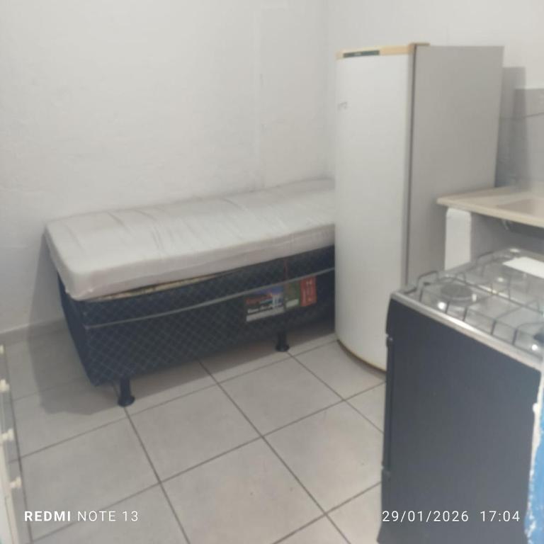 a small room with a mattress on the floor at Albergue da Vila Mariana in São Paulo