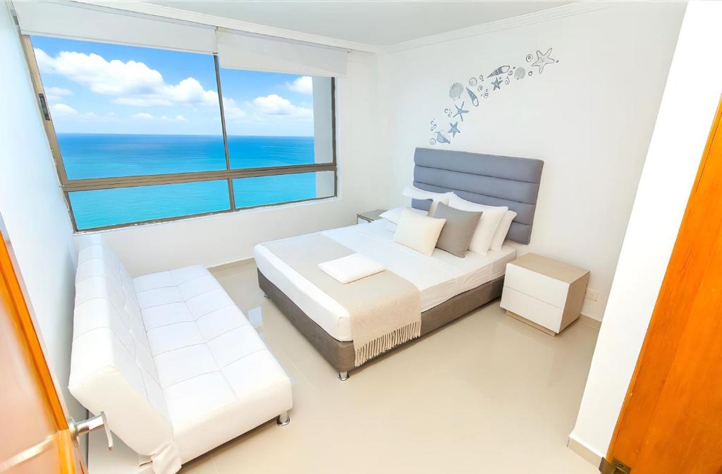 Beachfront Peñón del Rodadero Apartments – Oceanfront by SOHO - Two-Bedroom Apartment With Terrace And Sea View