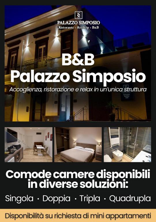 a collage of two pictures of a house at Palazzo Simposio in Torre Maggiore