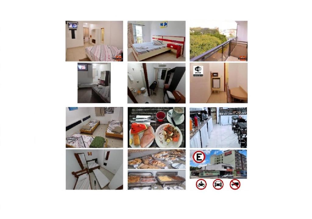 a collage of photos of a room at Villa Maior Hotel in São Roque