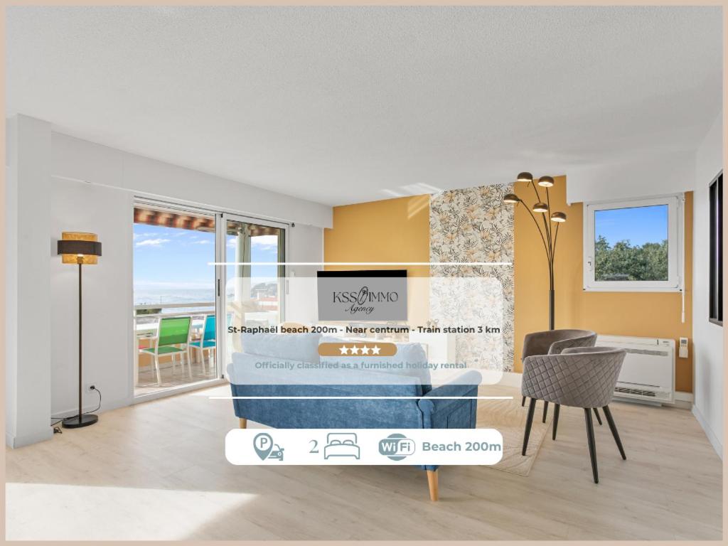 Appartement 4 étoiles - Vue mer - Piscine - 2 chambres - Garage
