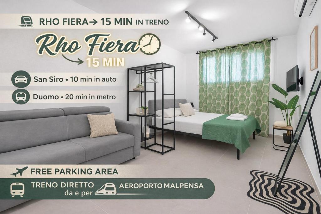 Room 12 MILANO -Near Train Station -15 min Rho Fiera-Duomo-Malpensa