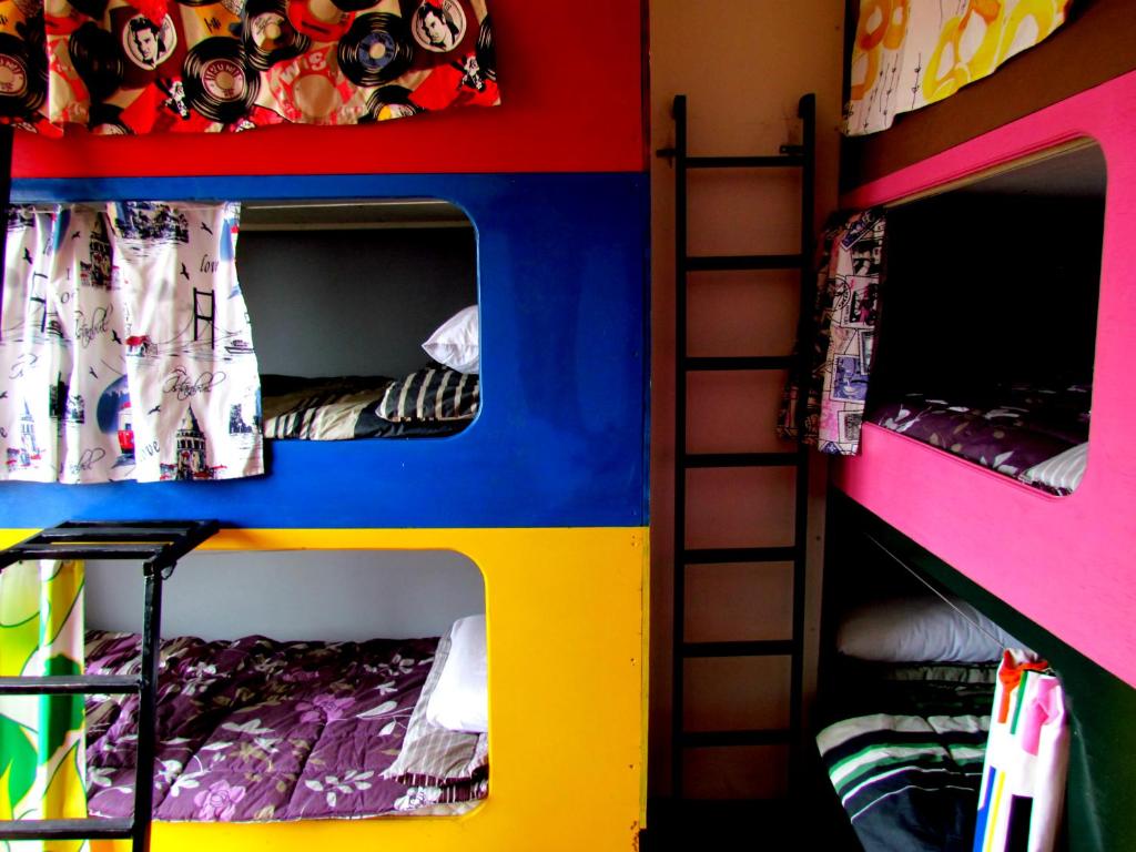 Postel nebo postele na pokoji v ubytování La Casa Azul Hostel