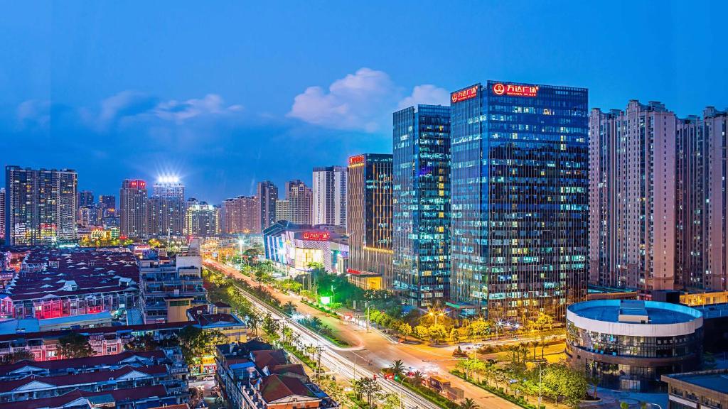 Nespecifikovaný výhled na destinaci Zhangzhou nebo výhled na město při pohledu z hotelu