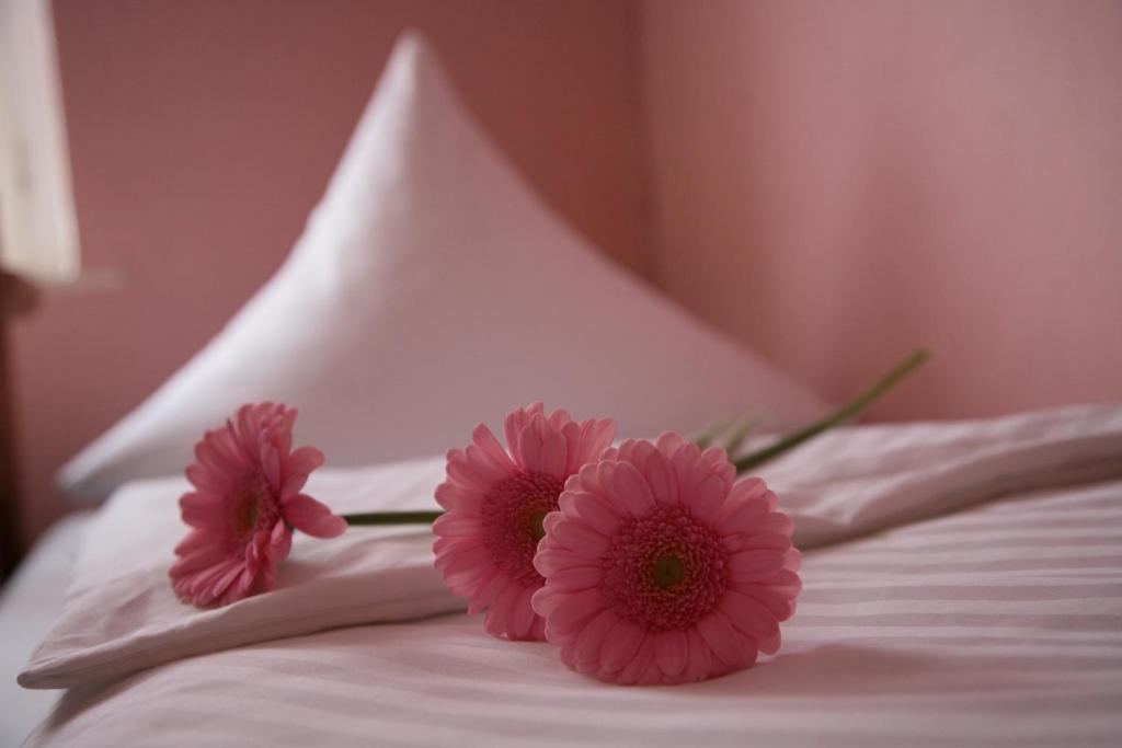 Postel nebo postele na pokoji v ubytování Hotel-Pension Adamshof