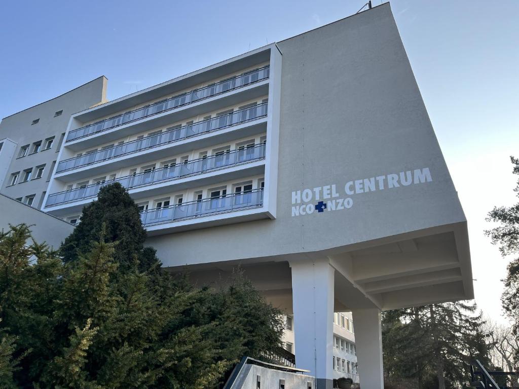 a building with the hotel centrum written on it at Hotel Centrum Brno in Brno