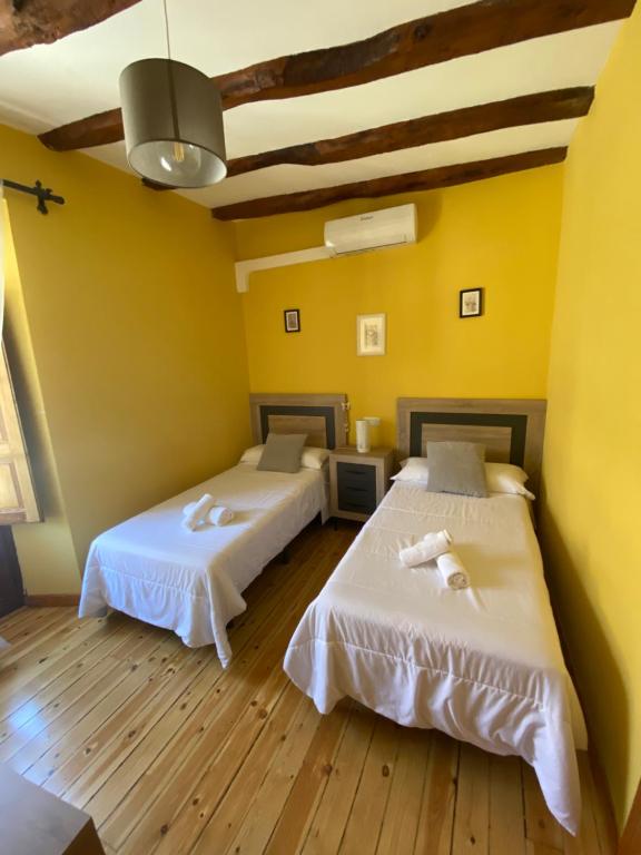 Hotel Restaurante Agapio de TRESNIÑO - Chambre Lits Jumeaux