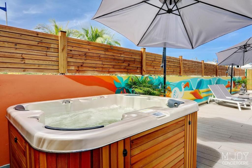 Appart Dodo avec Jacuzzi à 150m du lagon