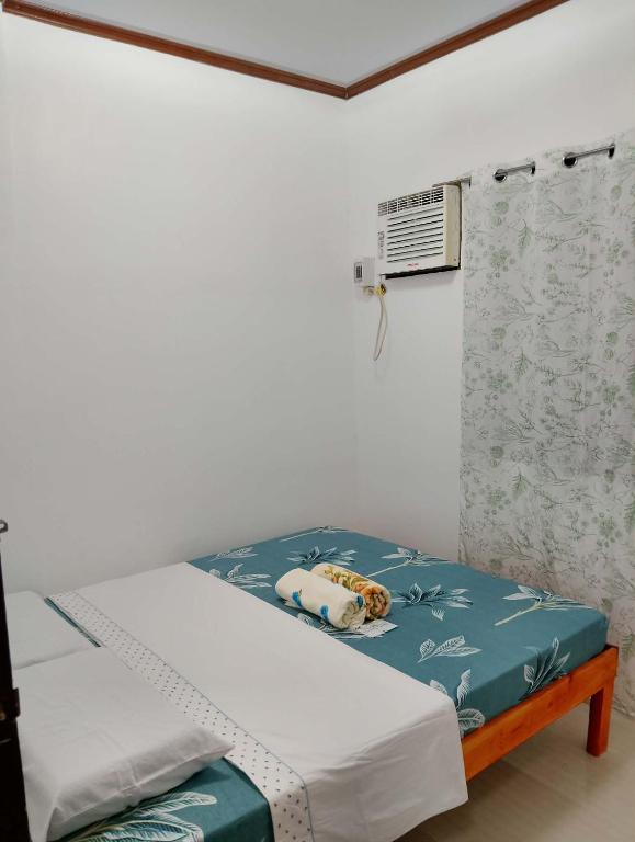 a bedroom with a bed with a pillow on it at Zoldyck Property in Pahanocoy