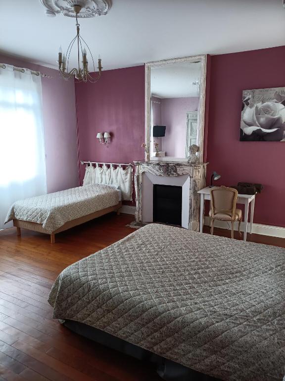 Le Clos Belle Rose et La Roseraie - Driepersoonskamer Met Eigen Badkamer
