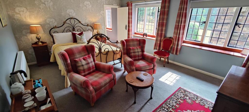 Luxury Bed And Breakfast at Bossington Hall in Exmoor, Somerset - Camera King Con Vista Giardino