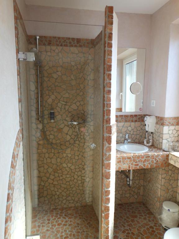 Koupelna v ubytování Hotel Pfeffermühle