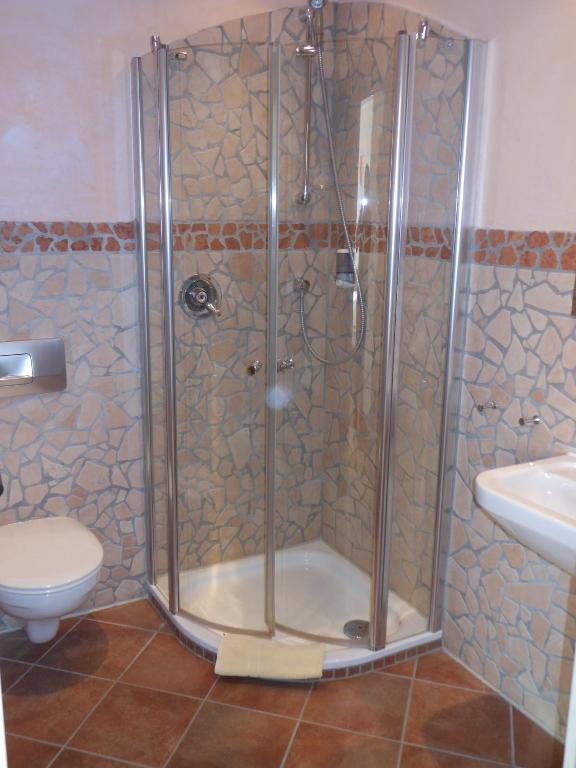 Koupelna v ubytování Hotel Pfeffermühle