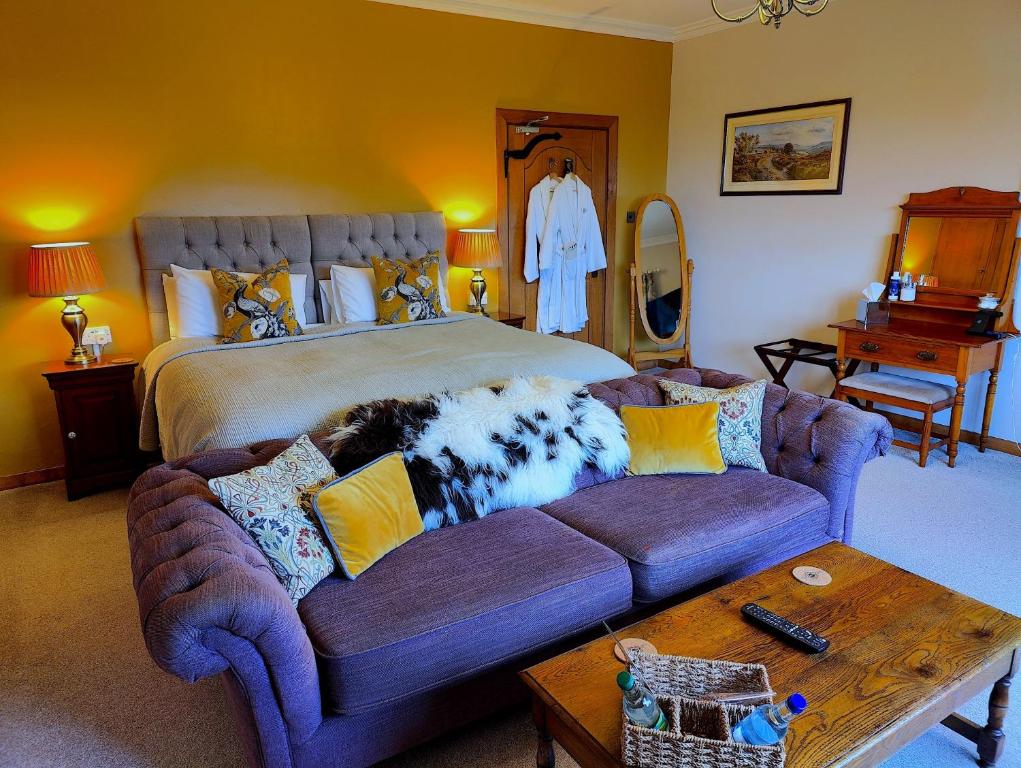 Luxury Bed And Breakfast at Bossington Hall in Exmoor, Somerset - Camera King Con Vista Mare