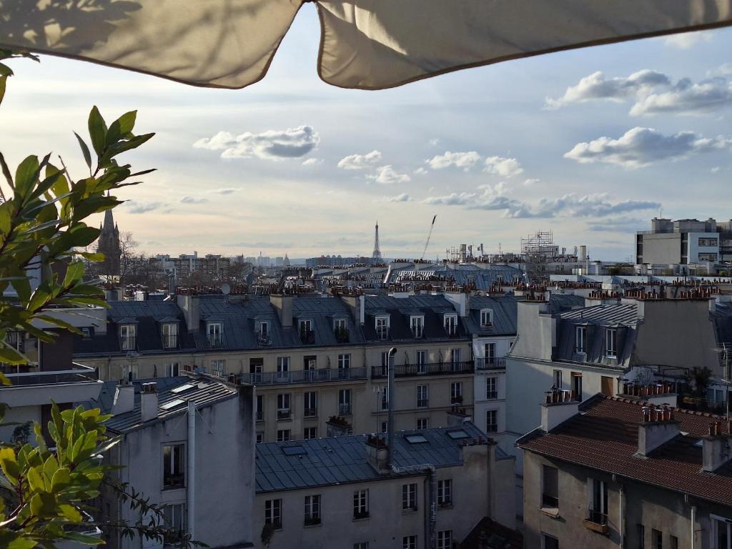 Très bel appartement avec vue sur la Tour Eiffel, grande terrasse, coucher de soleil Parisien