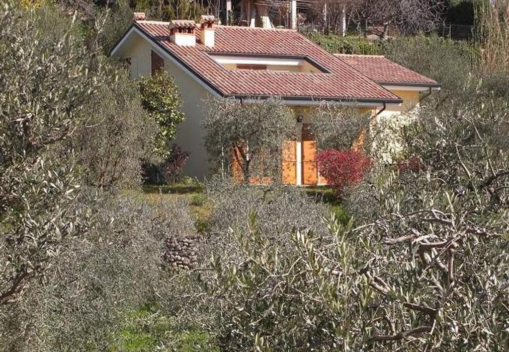 a small house on a hill with bushes at Villa Rocca in Marciaga
