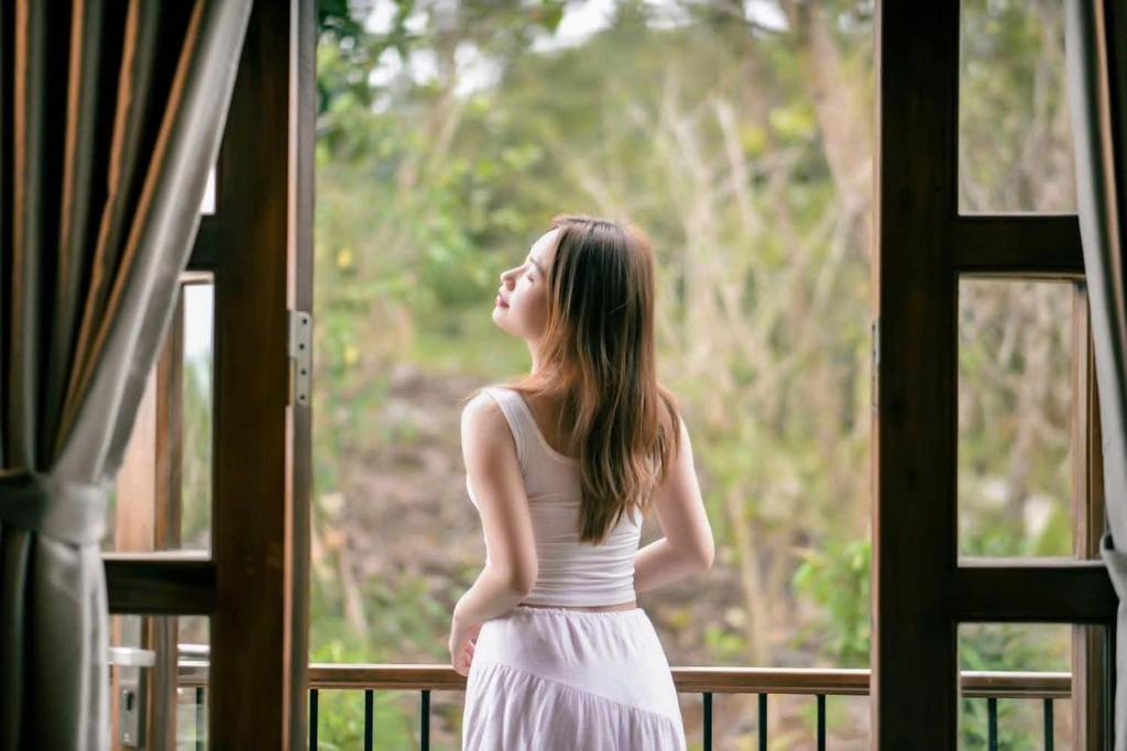 Phòng Có Giường Cỡ Queen Nhìn Ra Vườn