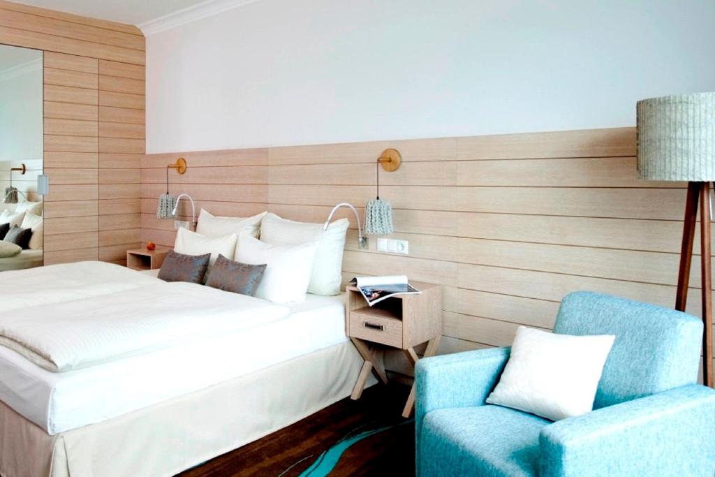 Postel nebo postele na pokoji v ubytování Hotel Der Seehof