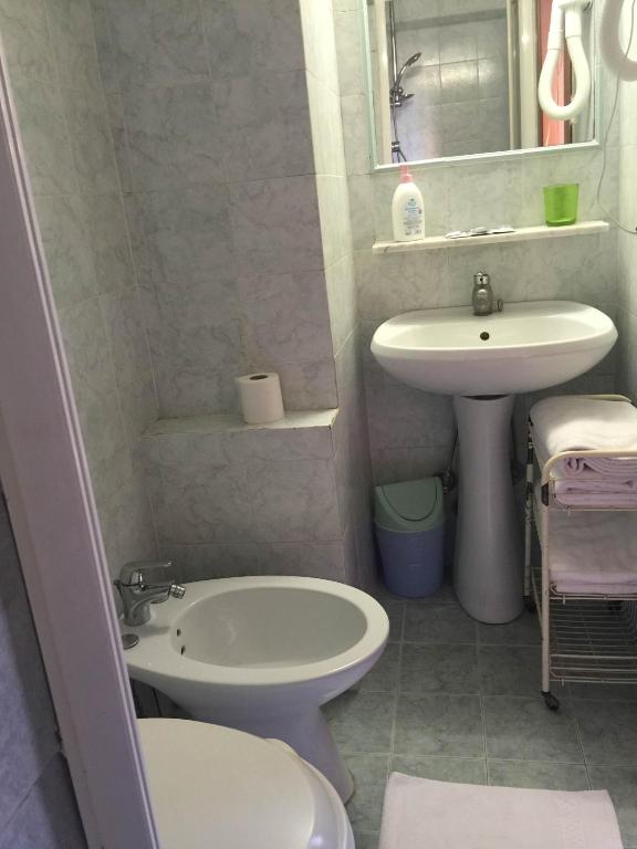 Koupelna v ubytování Hotel Gabriele