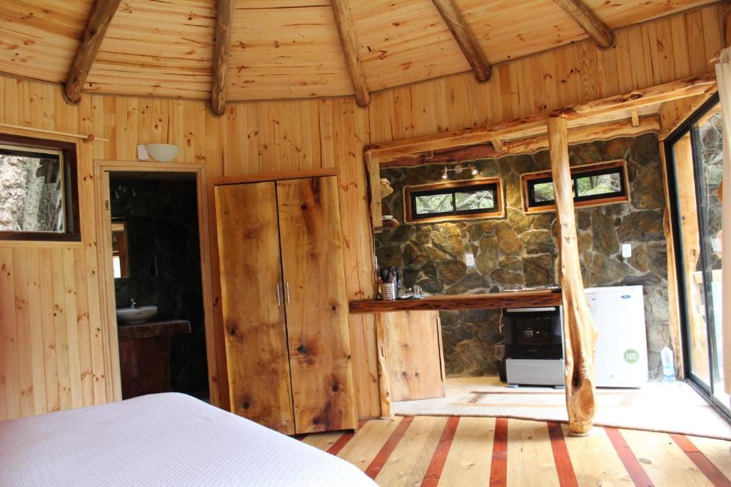 Postel nebo postele na pokoji v ubytování Reserva los Bollenes